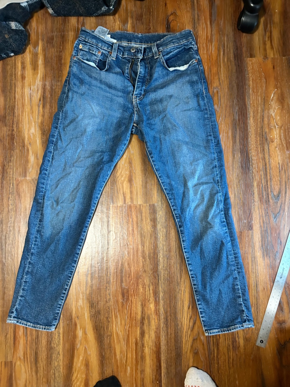 Classic Men's Skinny Jeans in Washed Blue